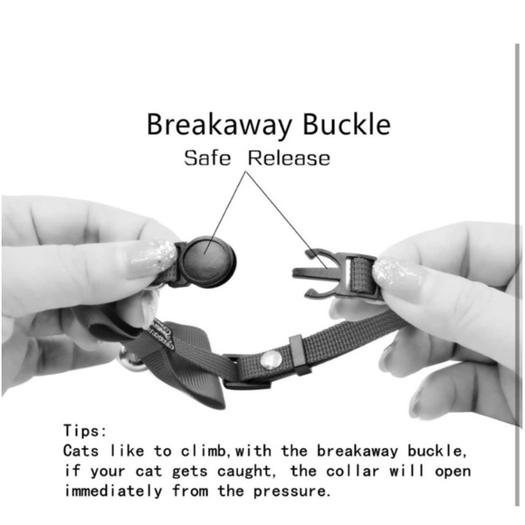 5for$10 Baby Pink Bell Cat Collar & Small Pet Collar Pet Accessories 10 Inches - Picture 7 of 10